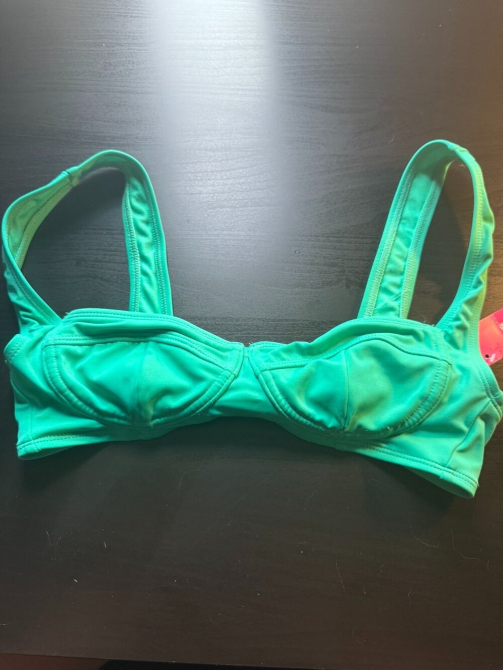 NEW with tags green bikini top size medium
